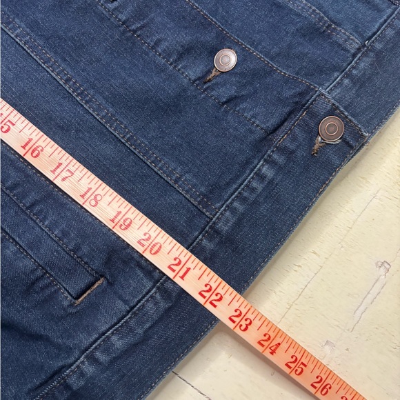 Time and Tru Women's Dark Wash Denim Jean Jacket Size Large 12-14 New Trucker - Picture 4 of 7